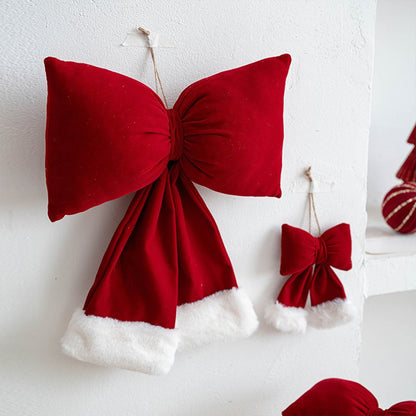 3D Plush Christmas Bow Tree Ornament