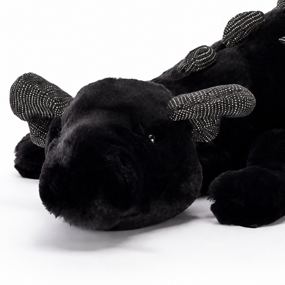 Black Dragon Plush Toy – 50cm