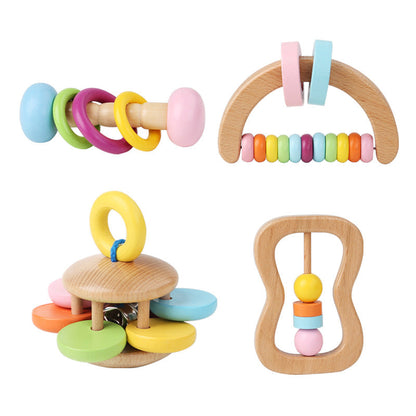 Wooden Baby Rattle Set