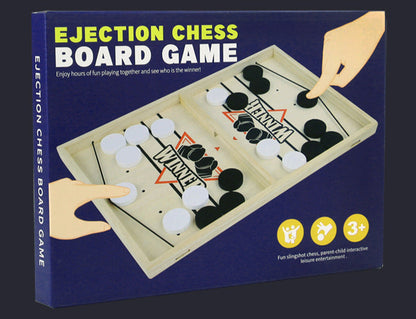 Wooden Fast Sling Puck Board Game for Kids & Families
