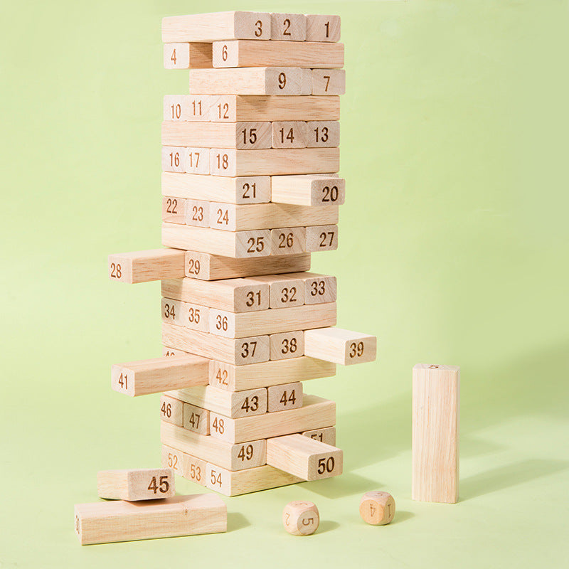 Wooden Number Stacking Game