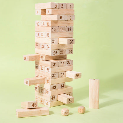 Wooden Number Stacking Game