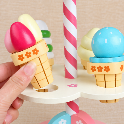 Wooden Ice Cream Dessert Stand