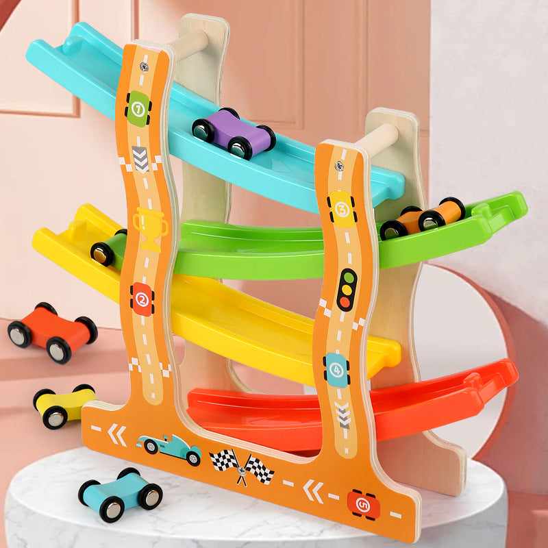Wooden Car Ramp Racer Toy