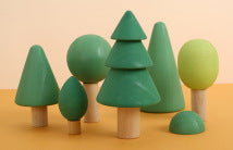 Montessori Wooden Rainbow Stacking Blocks Set