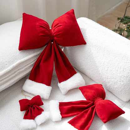 3D Plush Christmas Bow Tree Ornament