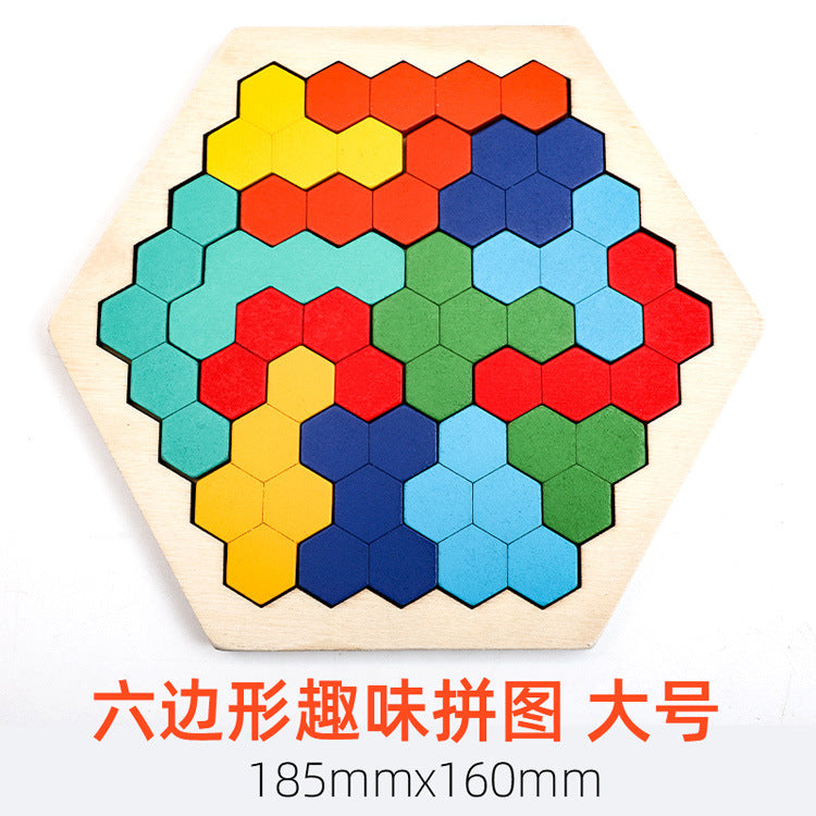 Wooden Hexagon Puzzle Game