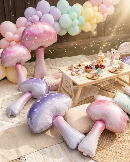 Pastel Mushroom Foil Balloon, 36 x 23 in Event Decor