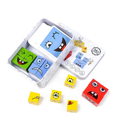 Wooden Expression Matching Game