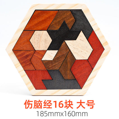 Wooden Hexagon Puzzle Game