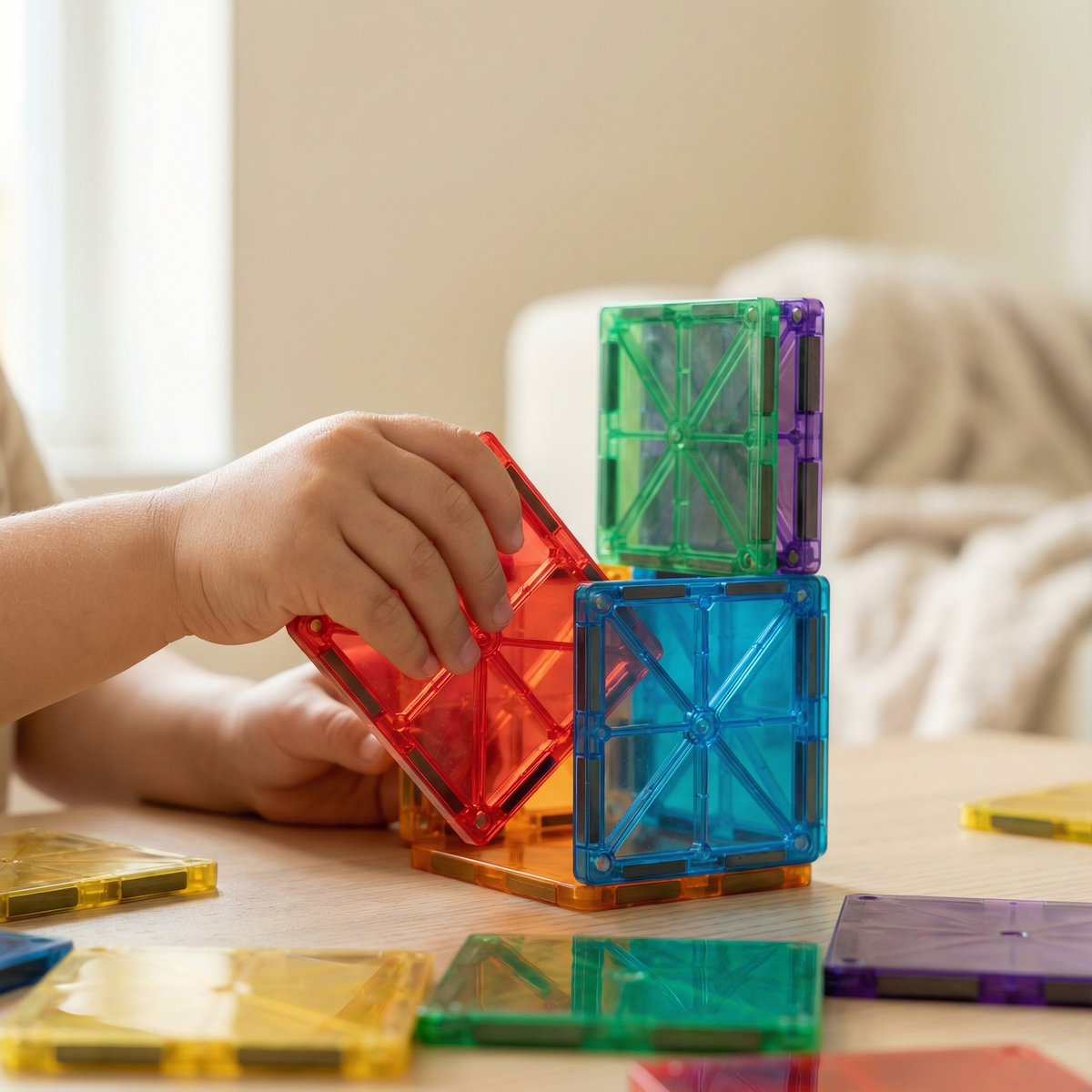 Interactive Magnetic Building Blocks