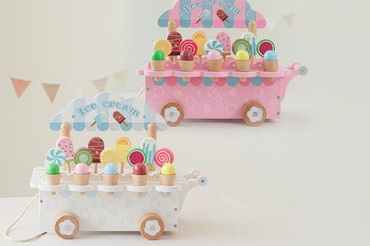 Wooden Ice Cream Cart Play Set