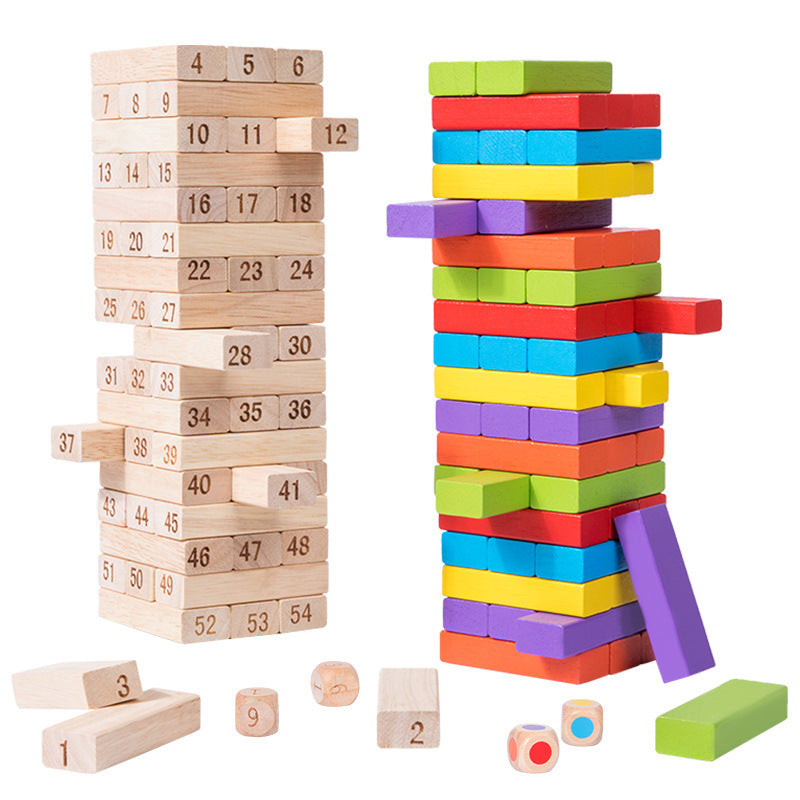 Wooden Number Stacking Game