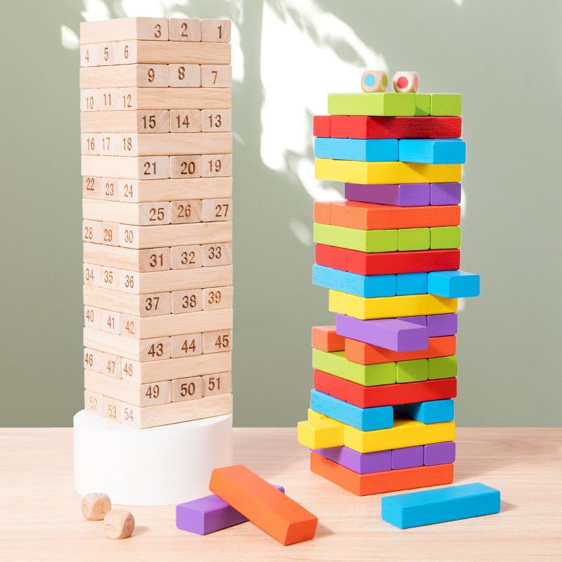 Wooden Number Stacking Game