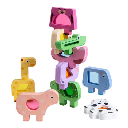 Wooden Animal Stacking Game