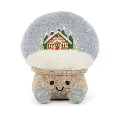 Plush Snow Globe Toy – Soft Winter Cuddly Friend, 7.9 in