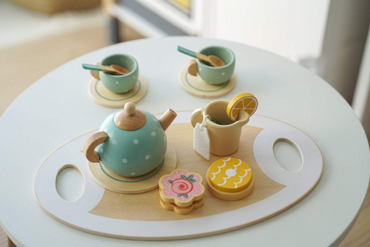 Wooden Afternoon Tea Set