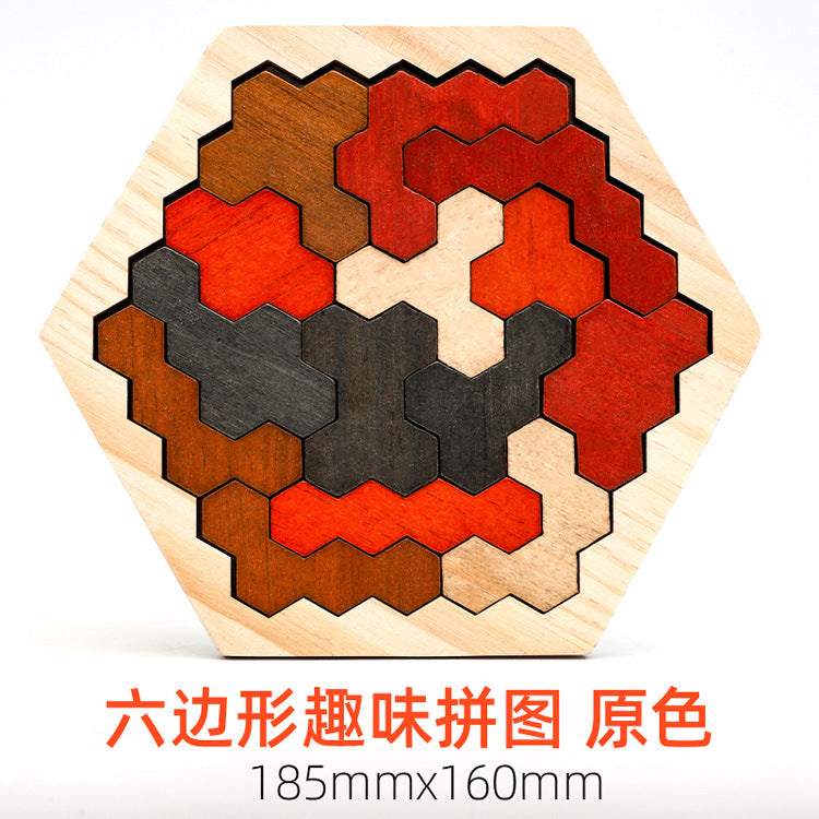 Wooden Hexagon Puzzle Game