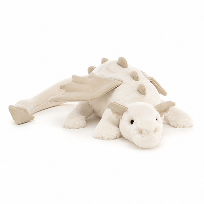 Snow Dragon White Plush Toy – 50cm