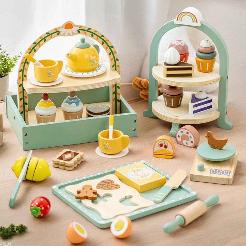 Wooden Afternoon Tea & Dessert Play Set