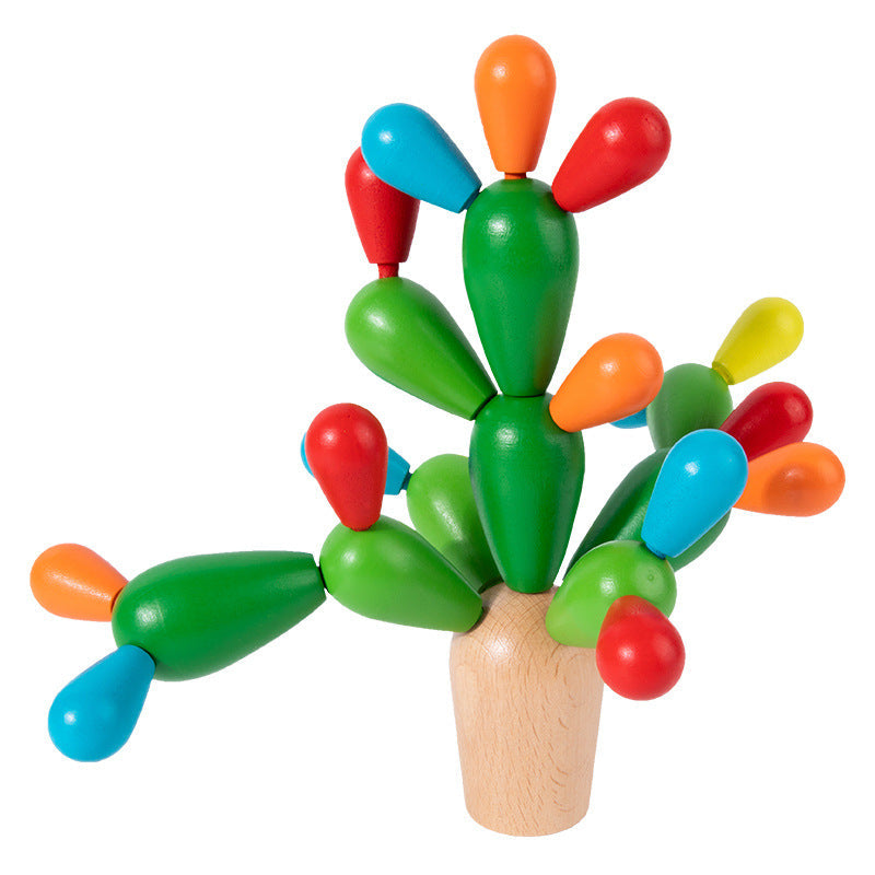 Wooden Cactus Building Puzzle