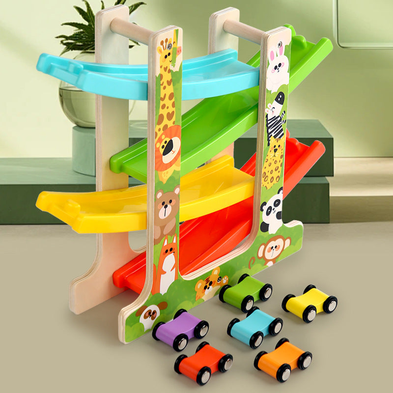 Wooden Car Ramp Racer Toy