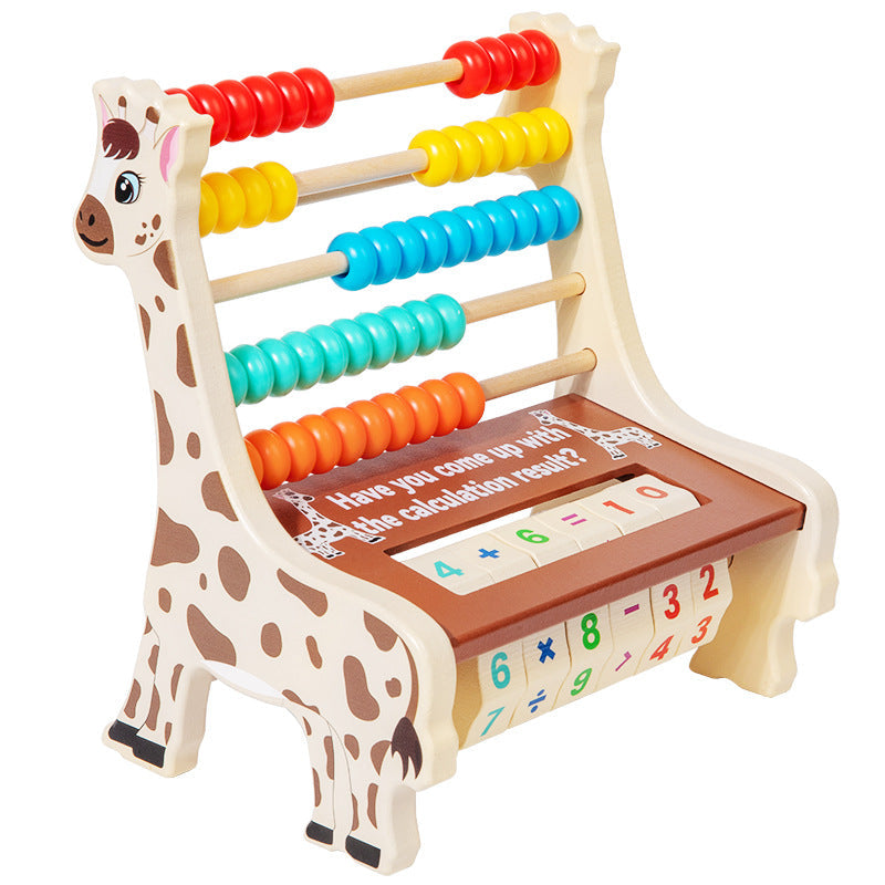 Wooden Giraffe Abacus & Math Learning Toy