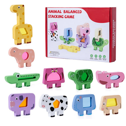 Wooden Animal Stacking Game