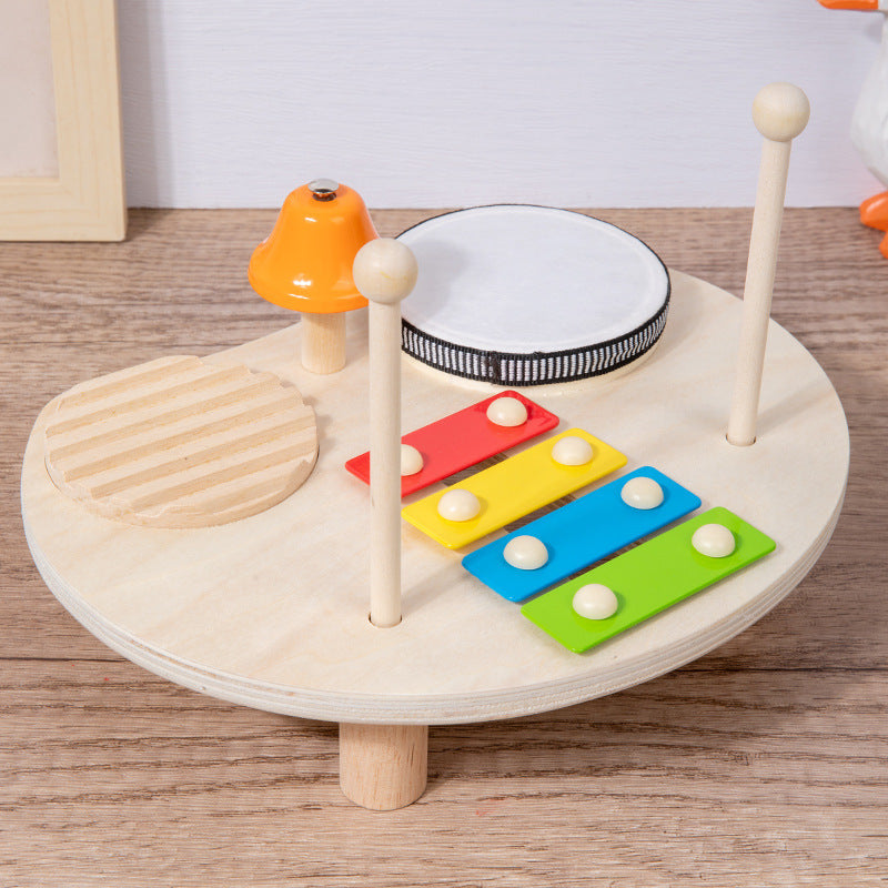 Wooden Multifunctional Drum & Xylophone Music Set