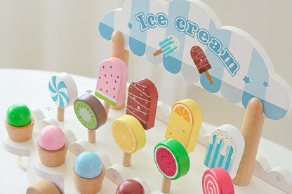 Wooden Ice Cream Cart Play Set