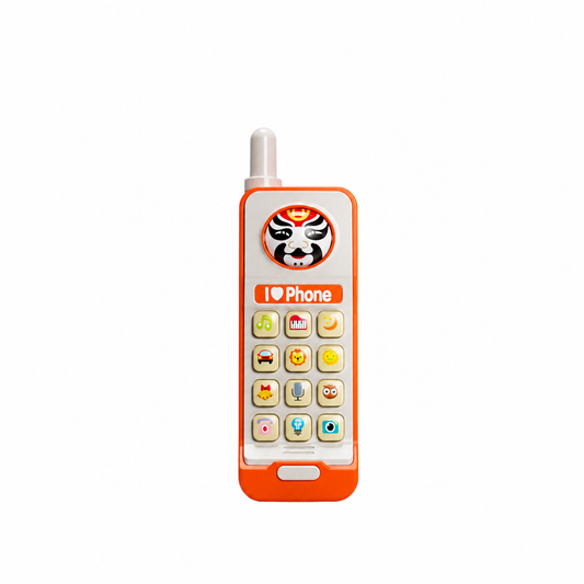 Kids Face-Changing Pretend Mobile Phone Toy with Music & Interactive Buttons