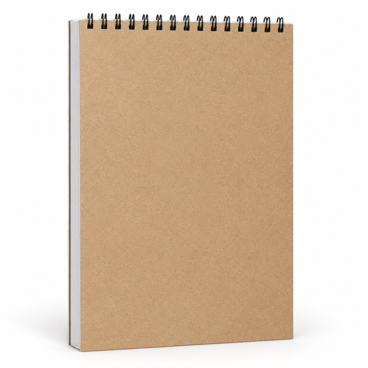 A4 Blank Kraft Cover Sketchbook – 40 Sheets