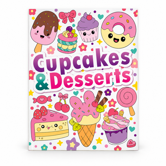 Cupcakes & Desserts Coloring Book for Kids Ages 3–6