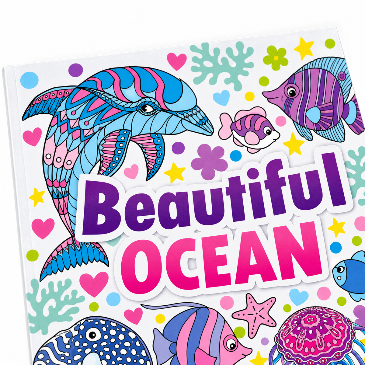 Beautiful Ocean Coloring Book for Kids Ages 3–6