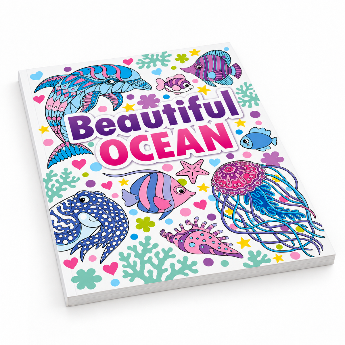 Beautiful Ocean Coloring Book for Kids Ages 3–6