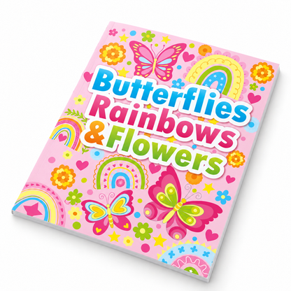 Butterfly & Rainbow Coloring Book for Kids Ages 3–6
