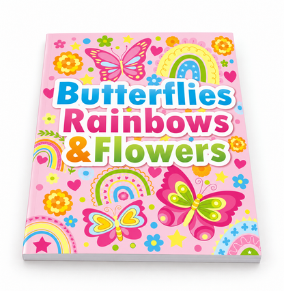 Butterfly & Rainbow Coloring Book for Kids Ages 3–6