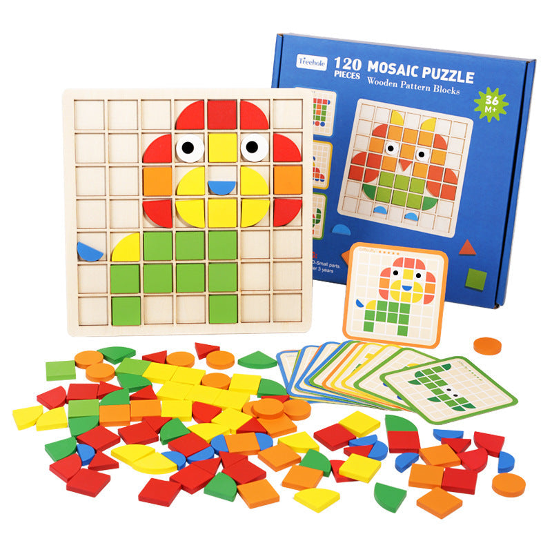 Wooden Mosaic Puzzle Set