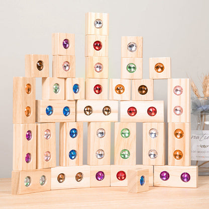 Wooden Gem Building Blocks