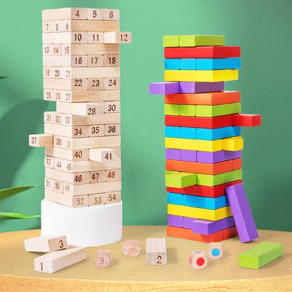 Wooden Number Stacking Game