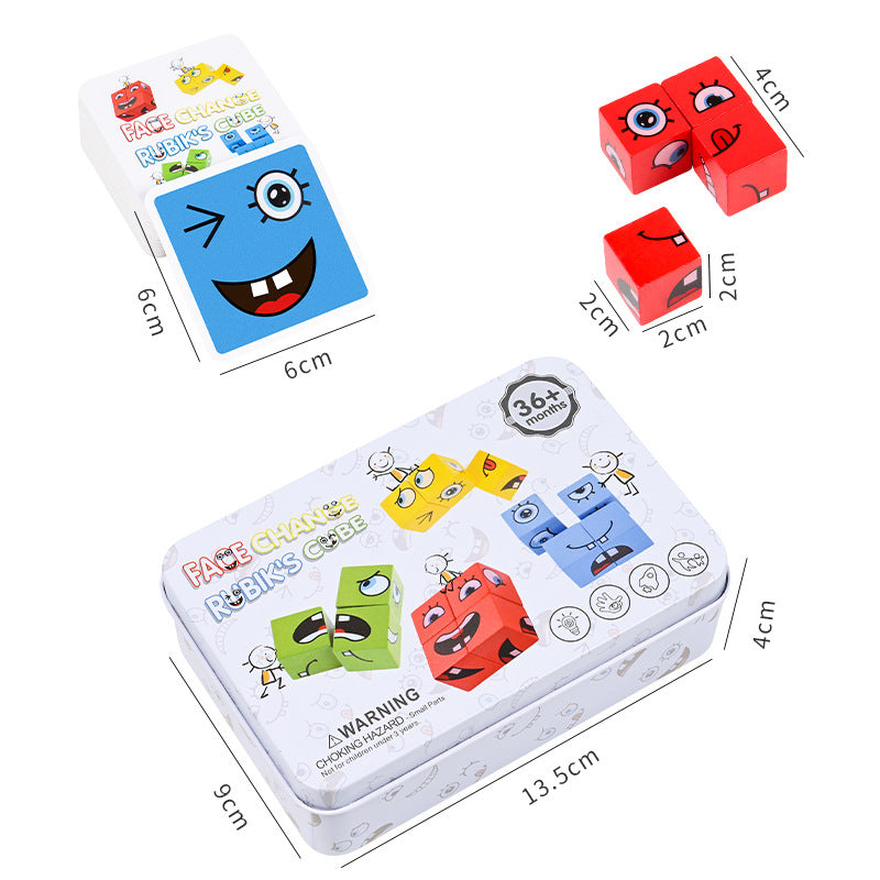 Wooden Expression Matching Game