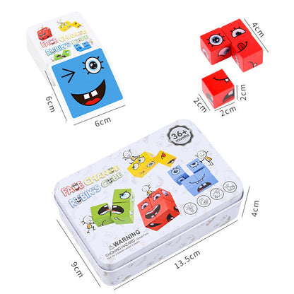 Wooden Expression Matching Game
