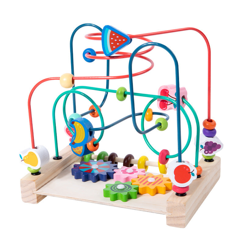 Wooden Bead Maze Activity Toy