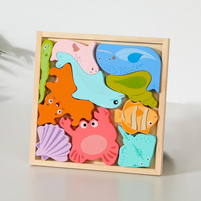 Wooden Vehicle Tetris Puzzle Blocks