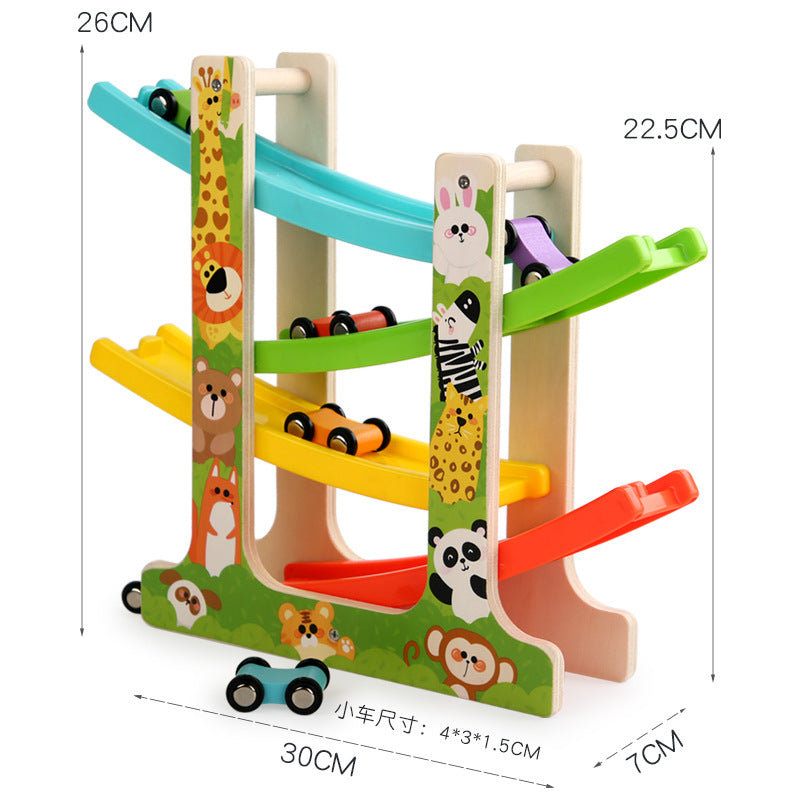 Wooden Car Ramp Racer Toy