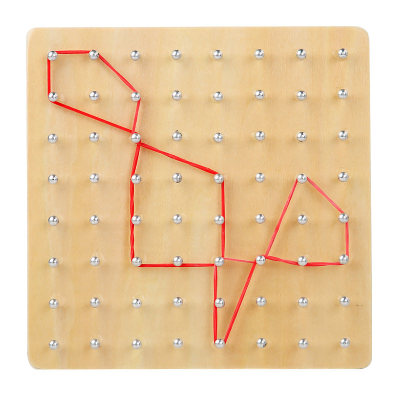 Wooden Geoboard Activity Set