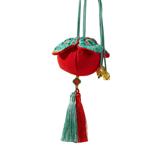 Persimmon Mugwort Sachet Good Luck Pendant