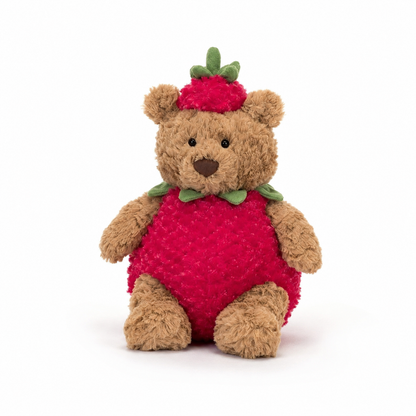Strawberry Barcelona Bear Plush Toy – 26cm