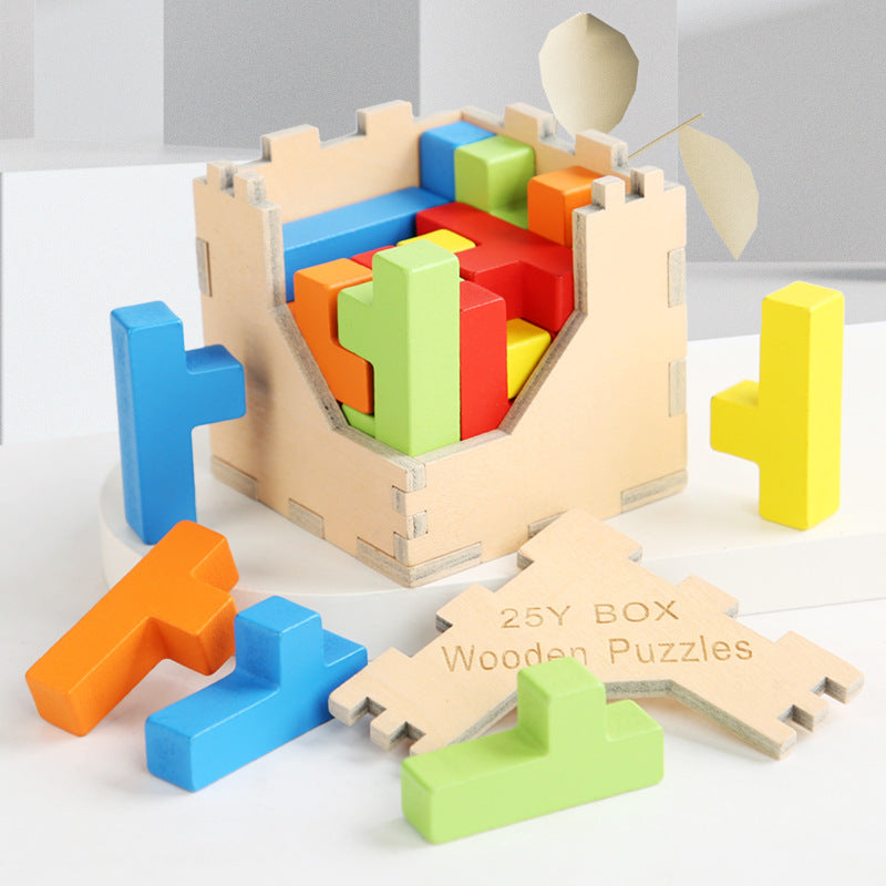Wooden Puzzle Cube Box