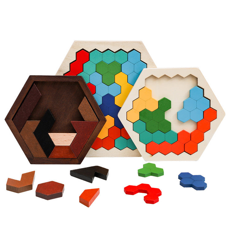 Wooden Hexagon Puzzle Game